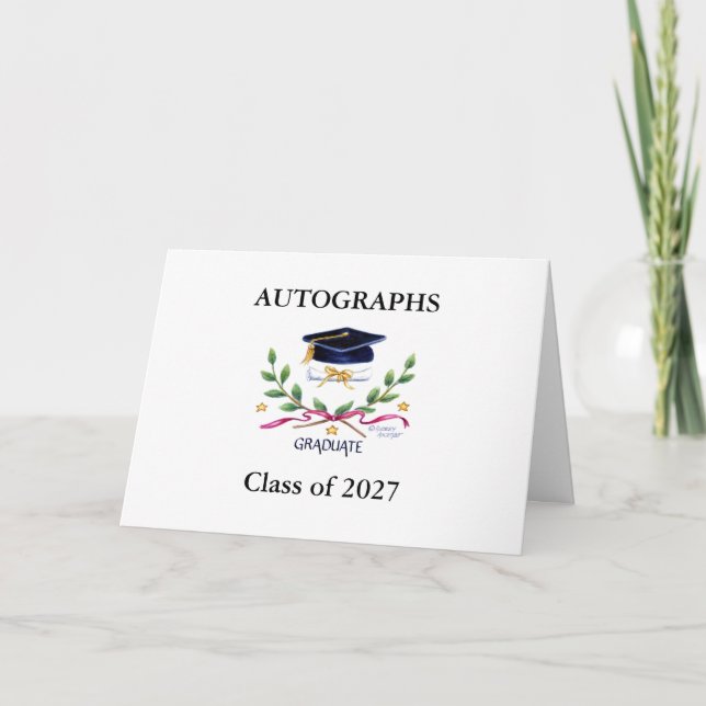 Cartão Presente de Autógrafos da Formatura de 2027  (Frente)