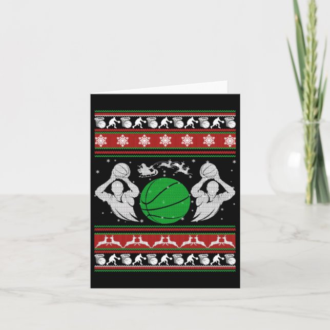 Cartão Presente de Basquetebol de Natal  (Frente)