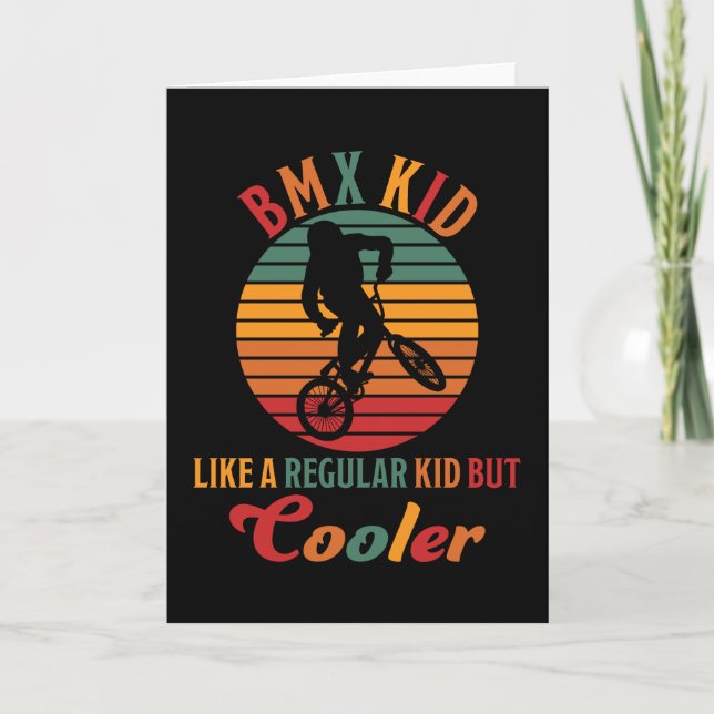 Cartão Presente de bicicleta BMX Kid Like A Regular Kid B (Frente)