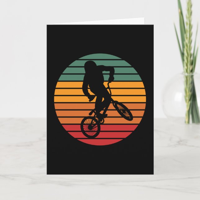 Cartão Presente de bicicleta de esporte de freestyle vint (Frente)