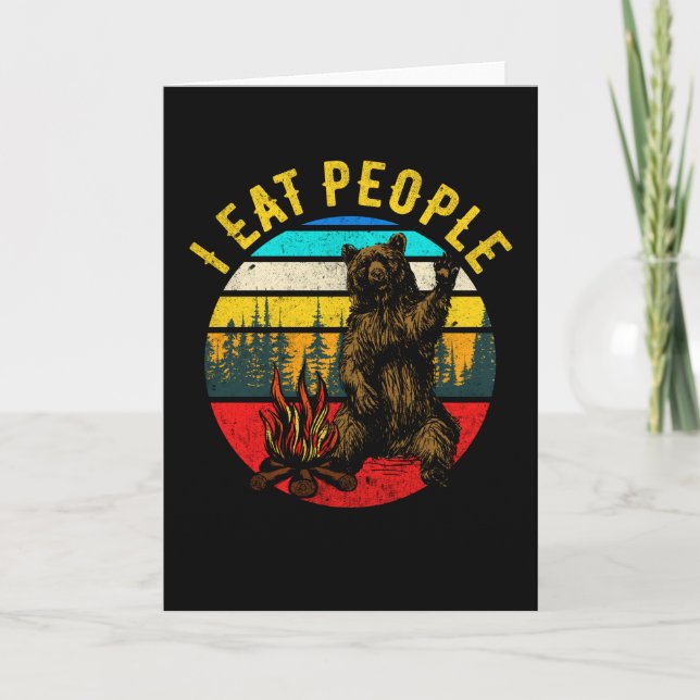 Cartão Presente de Campanha do Urso de Campanha Engraçado (Frente)