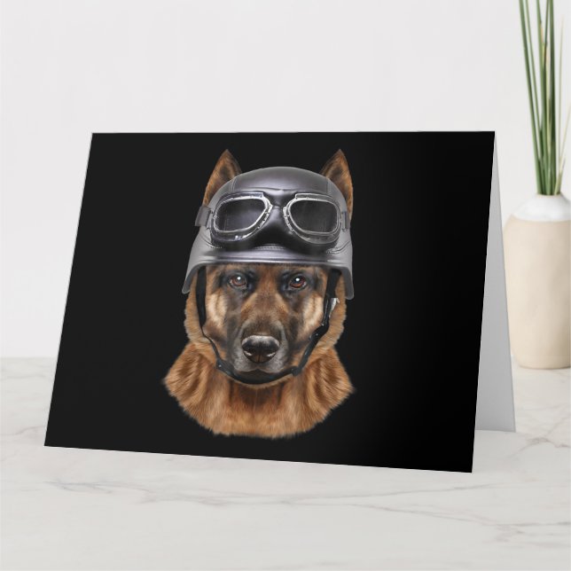 Cartão Presente De Capacete De Cão De German shepherd Par (Frente)