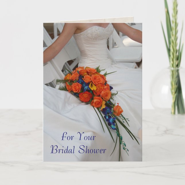 Cartão Presente de Chá de casamento de Texto Perso (Frente)