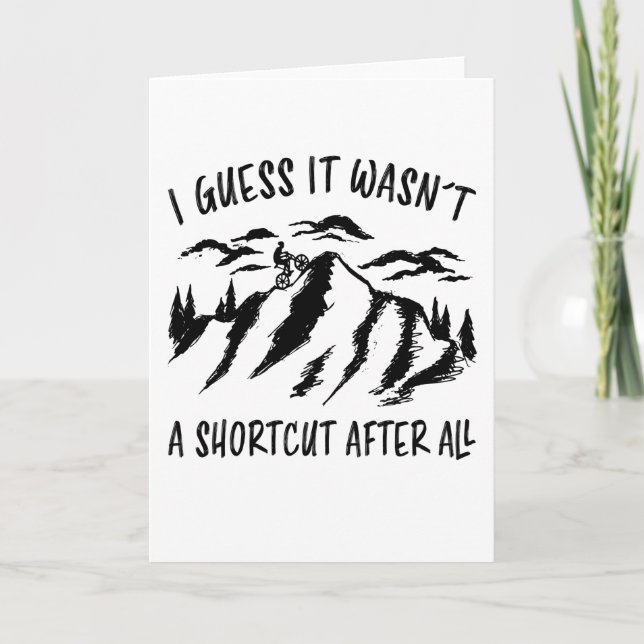 Cartão Presente de Ciclismo de Montanha Bicicleta Diversã (Frente)