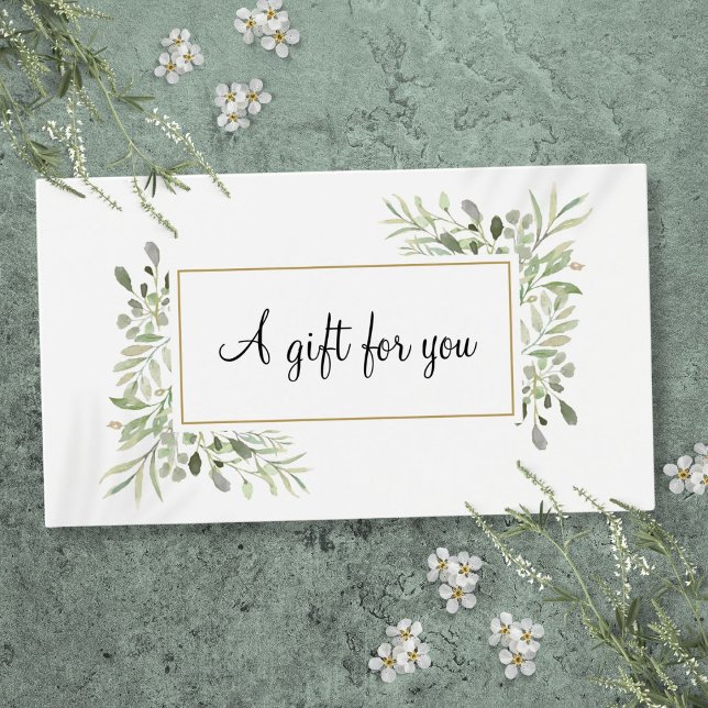 Cartão-presente de cliente Greenery Floral Busines (Greenery Floral Business Customer Gift Card)