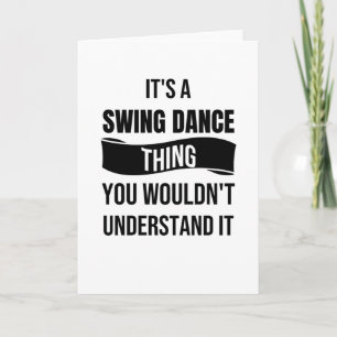 Cartão Presente de dança engraçado Swing   Swing Dancer R
