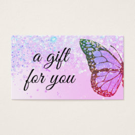 cartão-presente de design da borboleta brilhante p