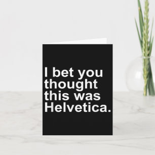 Cartão Presente de Design Helvetica Sarcástico para Desig