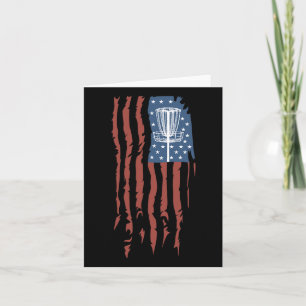Cartão Presente de Desportivo do Disk Golf American Flag 