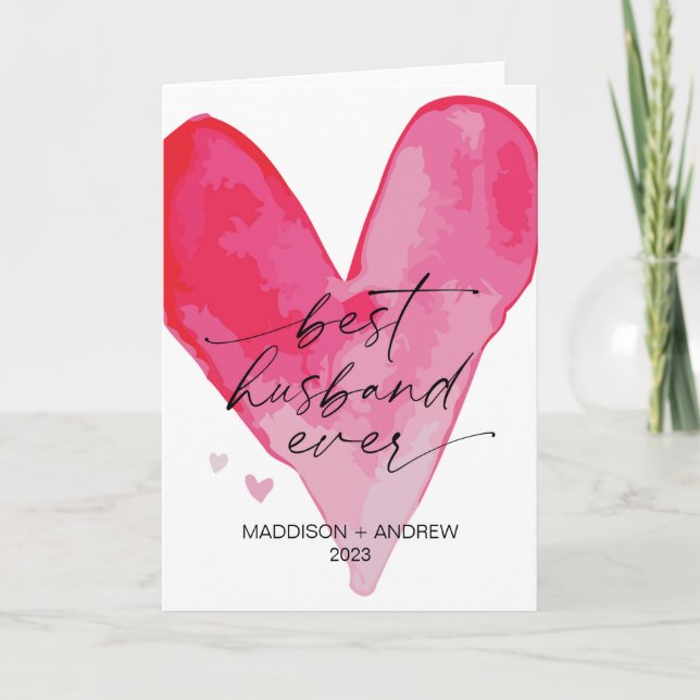 Cartão Presente de Dia de os namorados para marido do Wif (Frente)