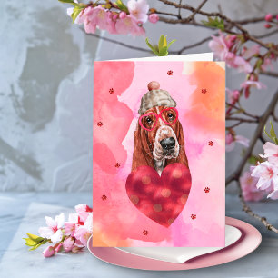 Cartão Presente de Dia dos Namorados de Basset Hound Lara