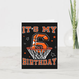 Cartão Presente De Duna De Aniversário De 6 De Basquete C