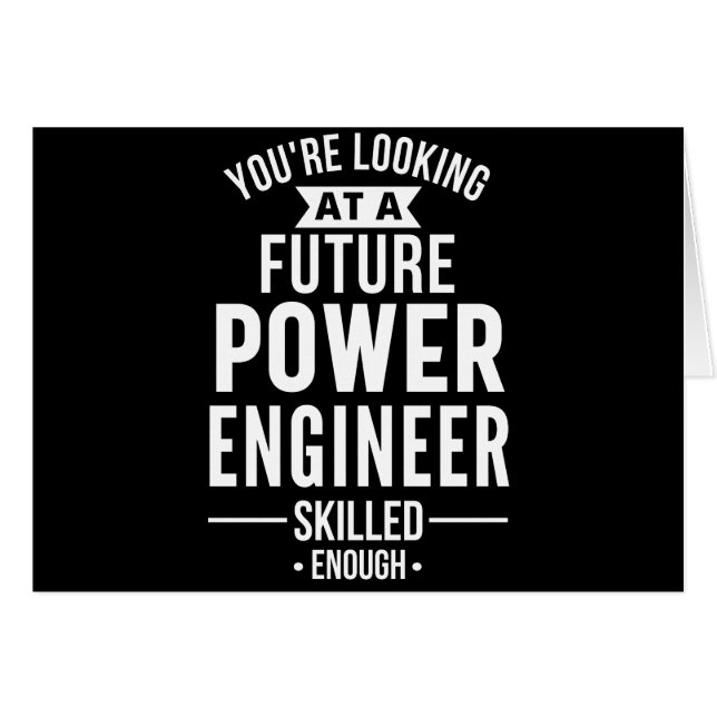 Cartão Presente de engenheiro de energia (Frente Horizontal)