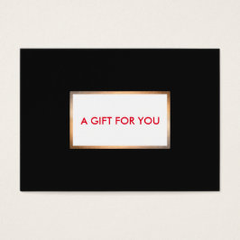 Cartão Presente de Feriado Moderno Preto e Dourado