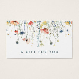 Cartão-presente de flor selvagem vibrante