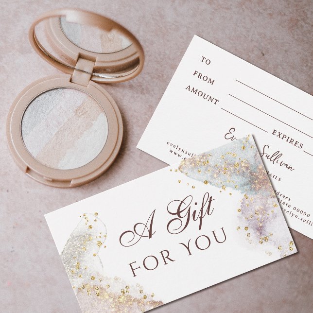 Cartão-presente de formas de aquarela brilhante (Criador carregado)