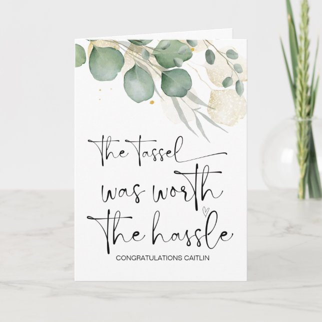 Cartão Presente de Formatura Congratulações Graduado Facu (Frente)