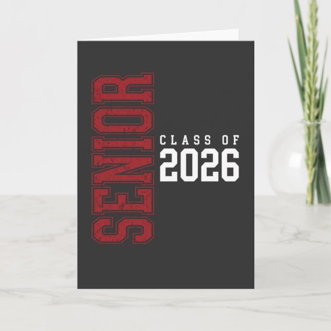 Cartão Presente de Formatura da Turma de 2026 para Vetera (Frente)