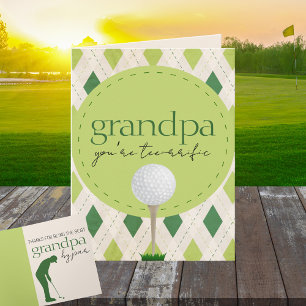 Cartão Presente de Golfe Argyle Personalizado Tee-rrifico