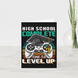 Cartão Presente de Graduação Completa Video Game Escolar 