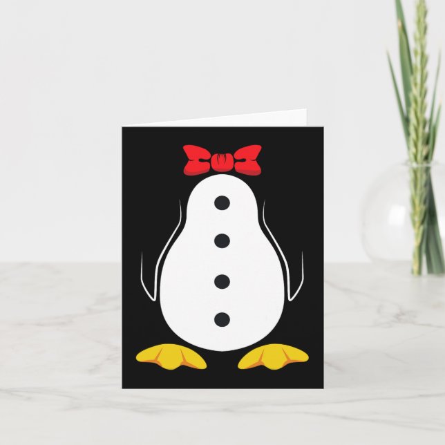 Cartão Presente de Halloween de Tuxedo e Penguin (Frente)