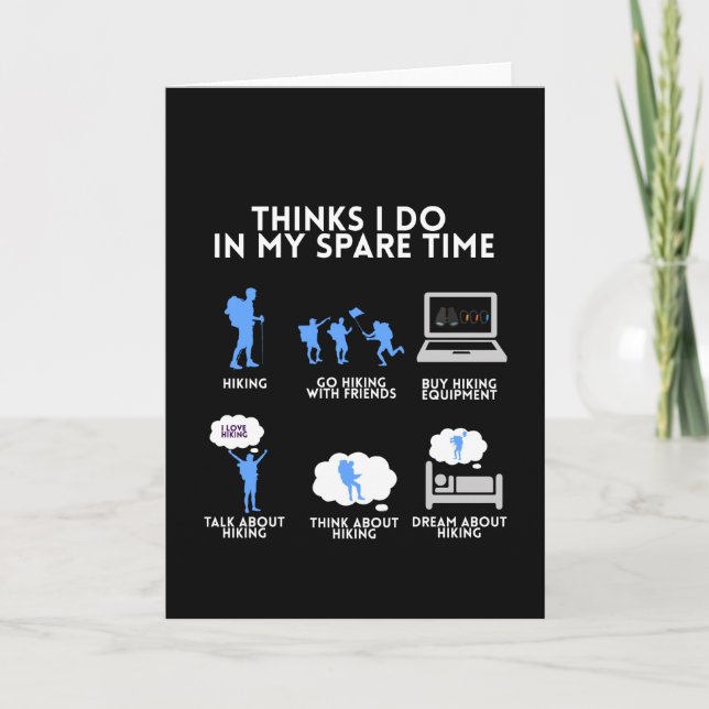 Cartão Presente de Hiker para caminhar Engraçado Montanha (Frente)