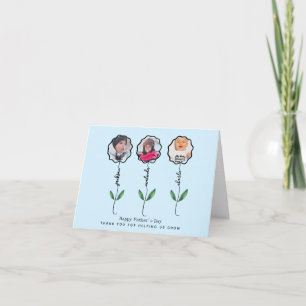 Cartão Presente de jardim do pai personalizado com foto d