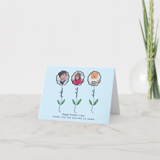 Cartão Presente de jardim do pai personalizado com foto d (Frente)