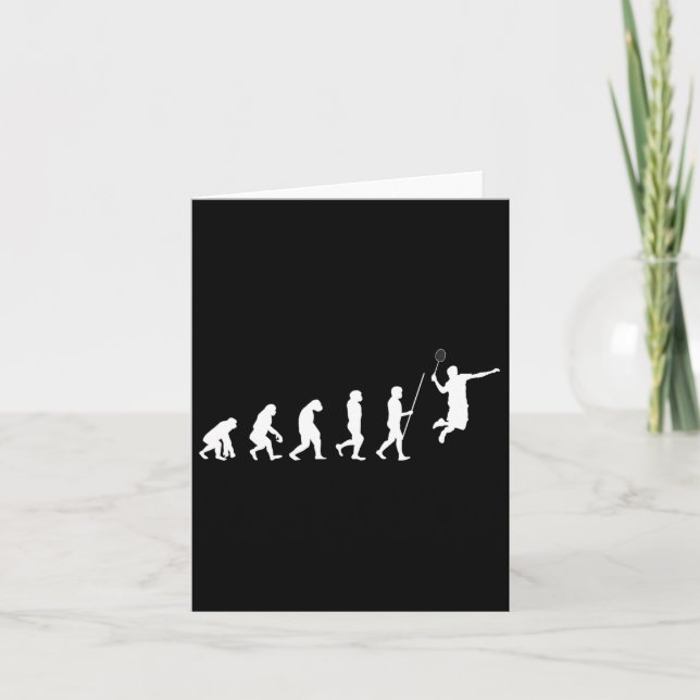 Cartão Presente de jogador de badminton Evolution Badmint (Frente)
