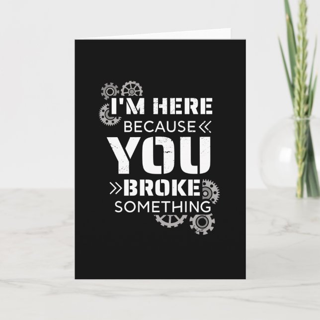 Cartão Presente de Mecânico (Frente)