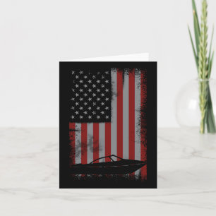 Cartão Presente De Motor De Bandeira Retro-Americana Para