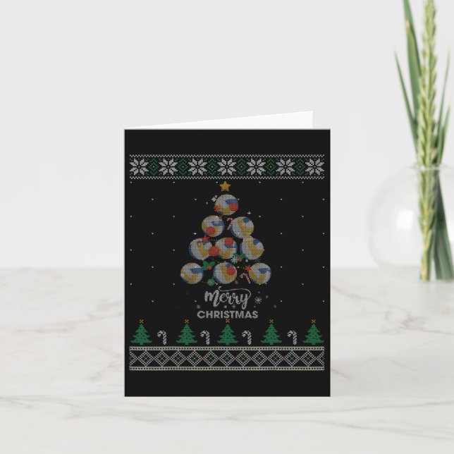 Cartão Presente de Natal de árvore de Natal de volei para (Frente)
