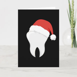 Cartão Presente de Natal de Dentista Dentes Chapéu Dente