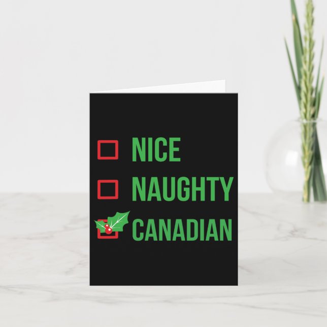 Cartão Presente de Natal de pijama engraçado canadense Ca (Frente)