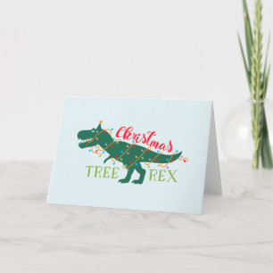 Cartão Presente de Natal Dino Dinossauro Engraçado T-Rex 