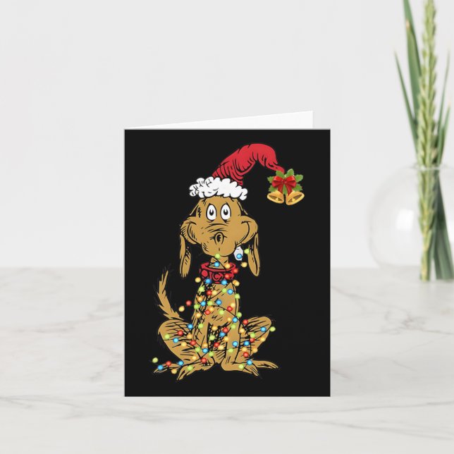Cartão Presente de Natal engraçado do cachorro Max  (Frente)