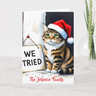 Cartão Presente de Natal Engraçado Personalizado para Fam