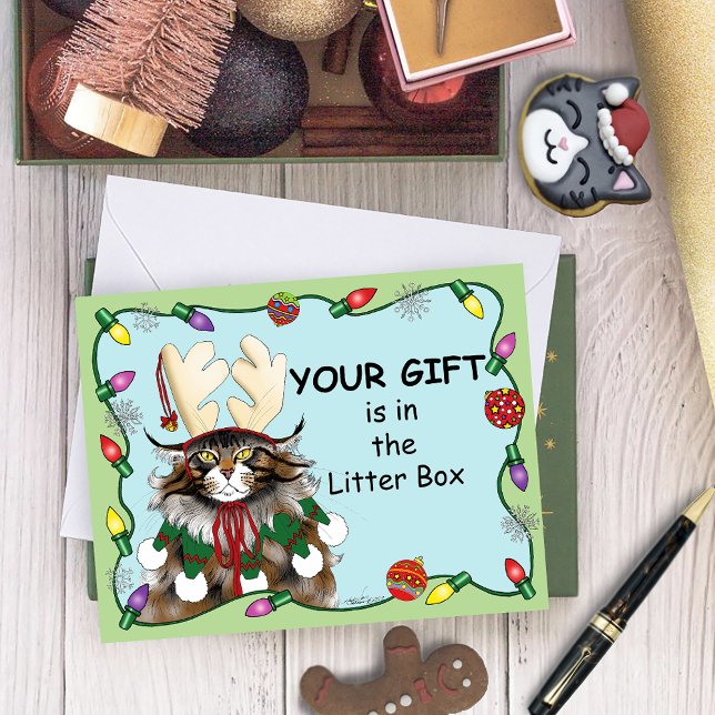 Cartão Presente de Natal Gelado Verde Engraçado (Criador carregado)