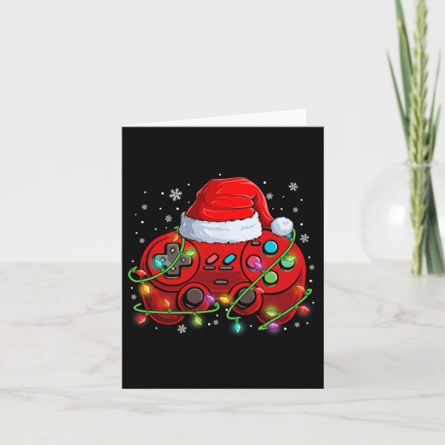 Cartão Presente de Natal para Jogadores de Video Game com (Frente)