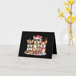 Cartão Presente de Natal para Mãe Amante de Cães Corgi