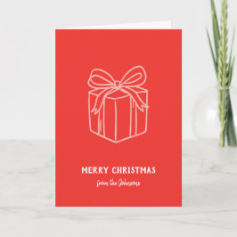 Cartão Presente de Natal Personalizado com Nome da Famíli