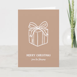 Cartão Presente de Natal Personalizado com Nome da Famíli