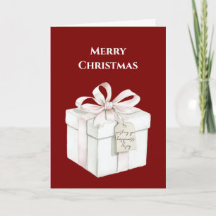 Cartão Presente de Natal Rosa Rubor Vermelho