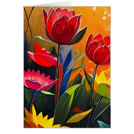 Cartão Presente de pensamento com flores