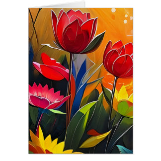 Cartão Presente de pensamento com flores