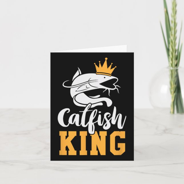 Cartão Presente de pesca de peixe-gato-do-rei-Design Funn (Frente)