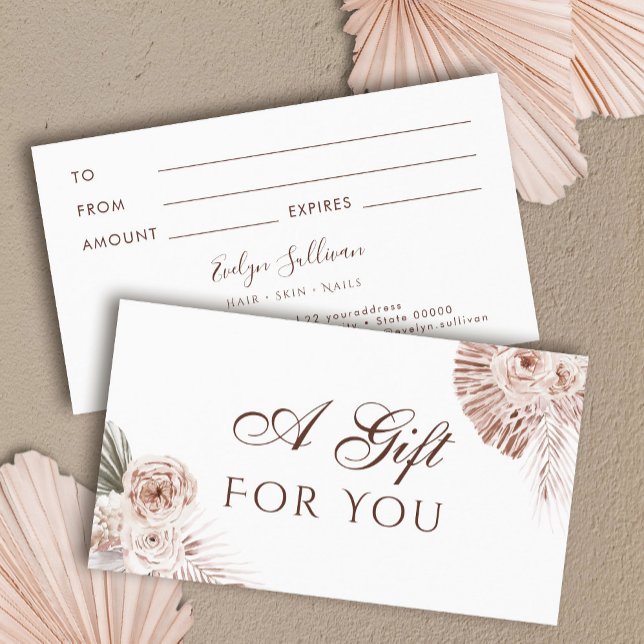 Cartão-presente de rosa Boho (Criador carregado)