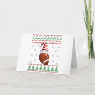 Cartão Presente de Rugby de Suéter de Natal Feio para Ama