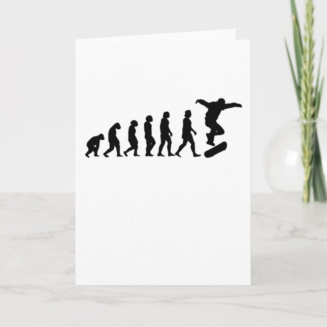 Cartão Presente de skateboard de skateboarder de Evolução (Frente)
