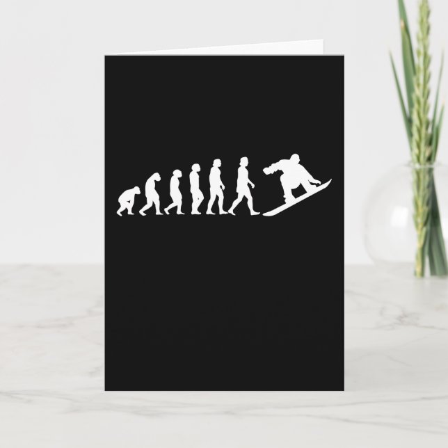 Cartão Presente de Snowboard Evolução de Snowboarding (Frente)